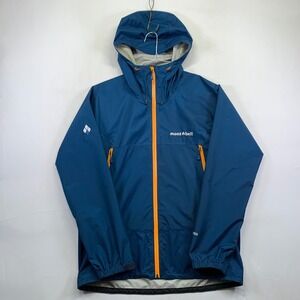 Montbell Storm Cruiser Jacket Mens Medium Gore Tex Blue Waterproof Lightweight